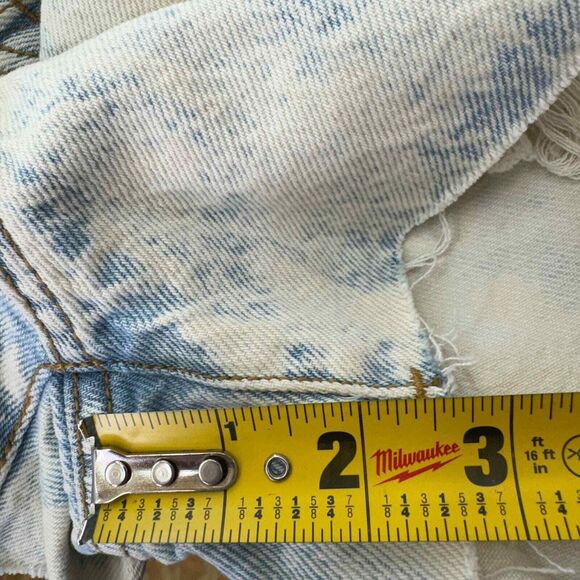 NWT PACSUN High Rise Icon Short Jean Cutoff Raw Hem Distressed Denim Women's 26 - Picture 6 of 12